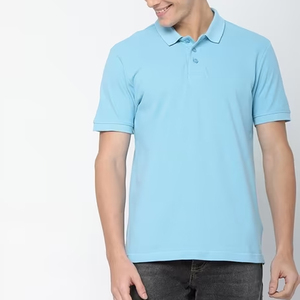 Usine directe été hommes POLO glace soie T-Shirt jeune d'âge moyen grande taille à manches courtes brodé revers tricoté solide - Product Image 2