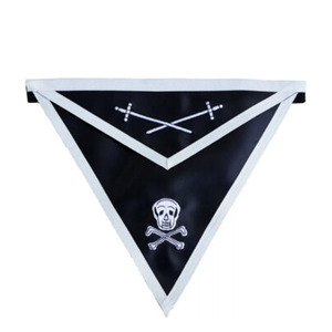 MASONIC KNIGHT TEMPLAR 100% LAMBSKIN <b>APRON</b> EMBROIDERED - Product Image 1