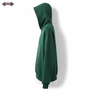 Custom Boxy Distressed Streetwear de gran tamaño de algodón de peso pesado Fleece Regular Fit Hombres Invierno Vintage Lavado en blanco 300gsm Sudadera con capucha - Product Image 6