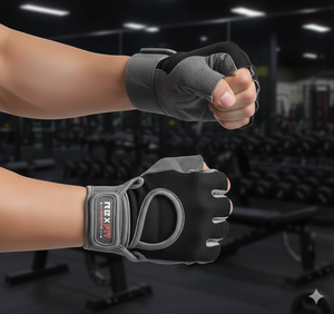 Guantes de Gimnasio de Medio Dedo de la Mejor Calidad, Guantes Transpirables con Soporte para Muñeca, Guantes de Gimnasio Unisex para Levantamiento de Pesas de Alta Resistencia - Product Image 1