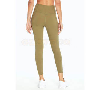 Hot Sale Latest Style Solid Women Yoga <b>Leggings</b> Breathable Quick Dry Plus Size Comfortable Elastic <b>Waist</b> <b>Low</b> MOQ - Product Image 3