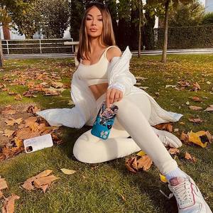 Leggings de Yoga de Cintura Alta para Mujer, de Algodón/Fibra de Bambú, Transpirables, Antibacterianos, Tejidos, con Bolsillos, Casuales, Personalizados - Product Image 4