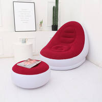 Canapé Gonflable de Détente et Fauteuil Gonflable avec Repose-Pieds pour la Maison