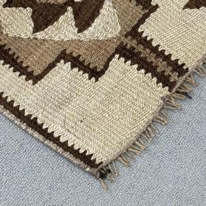 1.8x9.1 ft Rug, Turkish Vintage Rug, <b>Brown</b> Ombr <b>Wool</b> Rug - Product Image 4