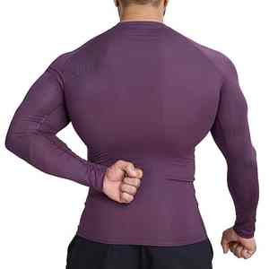 Chemises de compression pour hommes, vêtements de sport imprimés respirants sans couture avec col, manches courtes, tailles plus disponibles - Product Image 5