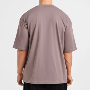 Camiseta Extra Grande con Hombros Caídos, de Primera Calidad, Mezcla de Algodón y Elastano/Algodón, Ecológica, Transpirable, 220g, Ropa Urbana para Hombre - Product Image 2