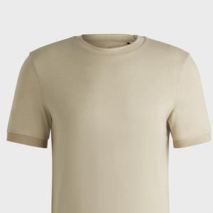 เสื้อยืดผ้าสวมใส่สบายสำหรับผู้ชายเสื้อยืดสีพื้นลำลองของผู้ชายสไตล์ที่กำหนดเองได้ - Product Image 5