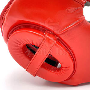 Protector de cabeza de cuero de diseño personalizado de alta calidad, equipo de protección de estilo deportivo para boxeo - Product Image 4