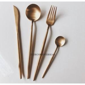 Stainless Steel Silver Shiny Polished Antique Fancy Designer Cutlery <b>Flatware</b> <b>Set</b> With Coasters Designer Handles In Lowest Price - Product Image 3