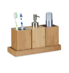 Ensemble de salle de bain en bois 7 pièces distributeur de savon pour la décoration intérieure ensembles de salle de bain de qualité fabrication prix le plus bas - Product Image 5