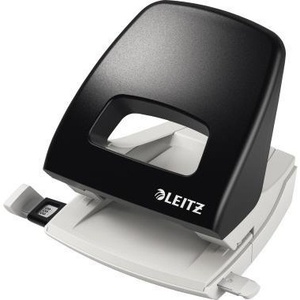 เครื่องเจาะกระดาษ Leitz NeXXt 5005 ขนาด 8 ซม. 25 แผ่น (80 กรัม/ตร.ม.) สีดำ พร้อมรางนำกระดาษ รองรับกระดาษหนา 80 กรัม/ตร.ม. - Product Image 1