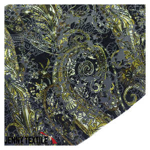 Tissus imprimés en velours glacé coréen doux au toucher, multicolores, pour vêtements féminins, respirants et légers - Product Image 1