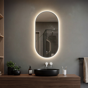 Offre Spéciale <span class=keywords><strong>Miroir</strong></span> <span class=keywords><strong>de</strong></span> <span class=keywords><strong>Salle</strong></span> <span class=keywords><strong>de</strong></span> <span class=keywords><strong>Bain</strong></span> Intelligent LED Oval Rétroéclairé Sans Cadre, Cadre en Aluminium Fin <span class=keywords><strong>de</strong></span> 16 mm, <span class=keywords><strong>Interrupteur</strong></span> Tactile 3 Couleurs, En Stock - Product Image 2