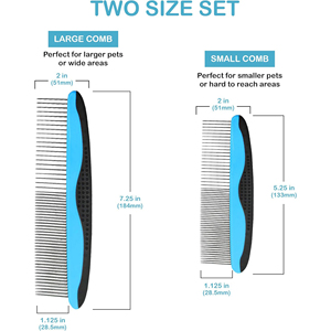 Peigne PET de qualité supérieure pour les zones de petites et grandes races Poignée confortable Poignée ergonomique Matériau ABS antidérapant Emballage en boîte de style simple - Product Image 3