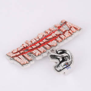 จี้ดีไซน์แบบห้อย14KT สีโรสโกลด์แบบกลมประดับเพชรประดับฮิปฮอปสุดเท่เท่ในตำนาน - Product Image 4