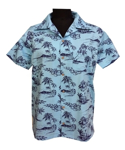 Camisa hawaiana de poliéster 100% con estampado digital para hombre, camisa floral de manga corta para verano, Fiesta en la playa, informal - Product Image 1