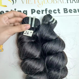 Qualité supérieure Double Trame Double Dessiné Lâche Bouclés Cambodgien Cheveux Bundle Vietnamien Vague de Corps Style Brut Cheveux Humains - Product Image 2