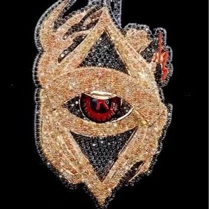 Colgante Fang Grill con Diamante Moissanite Rojo, Elaborado en Plata 925, Estilo Hip Hop de Lujo - Product Image 1