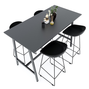 <b>Computer</b> <b>Desk</b> Rubber Wood Standing Table 160x80x105cm Iron Legs Assembly Required STD68036 - Product Image 1
