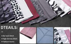 Vente en gros collants d'exercice de gymnastique pantalons de yoga personnalisés pour femmes vêtements de sport taille haute froissés leggings en molleton antibactérien - Product Image 6