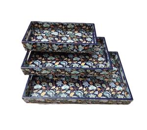 Elegantes bandejas de tamaño personalizado para el hogar, tableros de MDF de diseño único de la mejor calidad con impresiones de esmalte, Bandejas para servir a precio al por mayor - Product Image 3