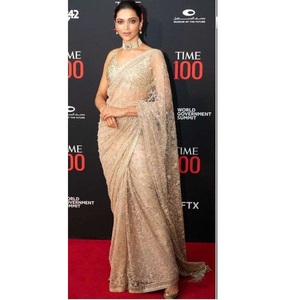 Saree de estilo bollwood para fiesta y trabajo, nuevo diseñador, con Material de blusa para fiesta y función - Product Image 1