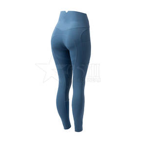 Leggings équestres OEM de haute qualité pour femmes culottes avec logo personnalisé vente en gros de pantalons serrés en polyester élasthanne - Product Image 1