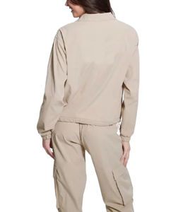 Conjunto Cortavientos Elegante para Mujer, Servicio OEM, Transpirable, con Decoración de Patrón Sólido, Ropa Casual, Chándales Cortavientos - Product Image 2