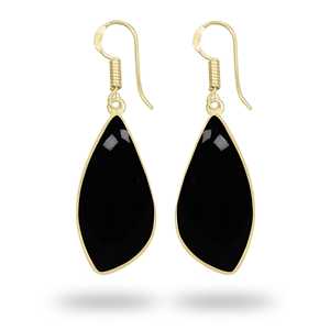 Pendientes de Oro Real de 18K Más Vendidos para Mujeres y Niñas, Pendientes Clásicos para Bodas y Fiestas, Joyería con Piedras Preciosas de Ónice Negro para Mujer - Product Image 6