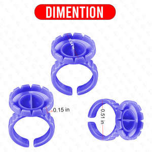 Anillos de pegamento de alta calidad Extensiones de pestañas Anillos de pegamento de diseño personalizado para pestañas Anillo de pegamento de flor rosa de Bahasa Pro - Product Image 3