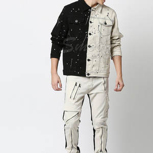 Veste en jean pour homme en coton avec logo personnalisé, respirante, pour usage extérieur, vente en gros - Product Image 3