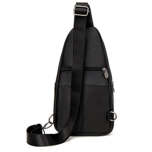 Manufacturer Custom <b>Men</b> <b>Messenger</b> Chest <b>Bag</b> Designer Waterproof Charging Anti Theft Genuine Leather Eco-friendly Crossbody - Product Image 3