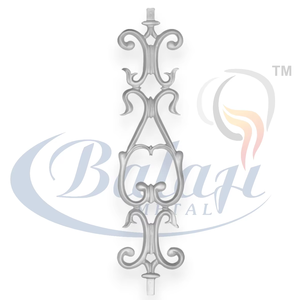 Barandilla de Balcón Moderna de Hierro Fundido Sólido, Sin Marco, Altamente Pulida, Superficie Gris con Acabado Granallado, Decorativa, 5 Años de Garantía, Balaji - Product Image 1