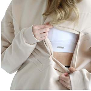 Sudadera con Capucha de Maternidad con Estampado Tie-Dye, Diseño Elegante, Logotipo Frontal, Elástica, Cálida, Cómoda para el Embarazo, Estilo Informal para el Día a Día - Product Image 4