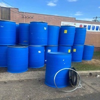 Achetez un seau en plastique bleu HDPE de 200 l, cylindrique, écologique, de qualité supérieure, en stock, livraison rapide, stockage industriel, offres en gros