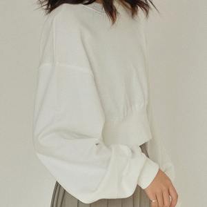 Sweat à capuche oversize personnalisé à manches longues pour femme, court, sportif, hiver, polaire respirant - Product Image 4