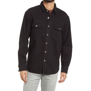 Camisa vaquera para hombre de alta venta de color personalizada Camisa vaquera Vintage para hombre nueva llegada de alta venta - Product Image 2