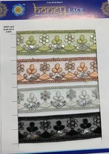 Vibrant and Detailed Colorful Floral Embroidered Lace <b>Fabric</b> With Intricate Patterns, Perfect for High-End Fashion - Product Image 4