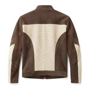 Modern <b>Suede</b> Leather <b>Jacket</b> Featuring Soft Genuine Leather Construction Classic Design Comfortable Fit And Versatile Outerwear - Product Image 2
