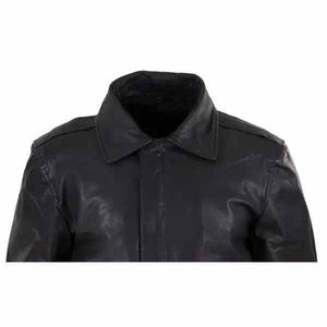 Veste en cuir à col montant pour homme en laine/viscose Design personnalisable Option avant Fermeture à simple boutonnage Prix de gros - Product Image 6