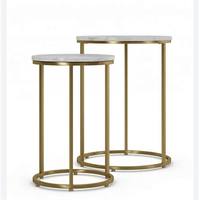 Ensemble de table de salle à manger et de salon moderne pour la maison, 2 pièces, design unique, plateau en bois doré, fer forgé, personnalisable, décoratif, café