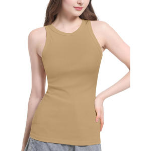 Nouvelle sortie ! Débardeur pour femme en spandex/coton respirant, design sculptant décontracté et flatteur, tissu tricoté doux, col rond - Product Image 6