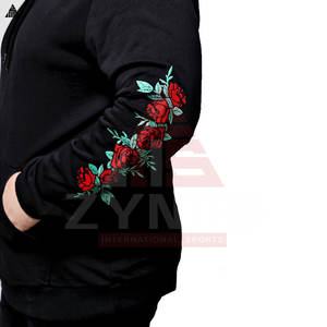 Nouveauté : Sweat à capuche en coton brodé pour homme – Haut basique en mélange de coton de haute qualité avec broderie - Product Image 2