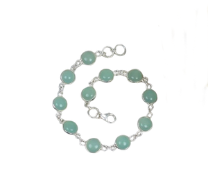 Aquamarine 925 Sterling Silver Adjustable <b>Bracelet</b> Gemstone <b>Bracelet</b> Handmade Jewelry Gift for Anniversary 11 Stone <b>Bracelet</b> - Product Image 1