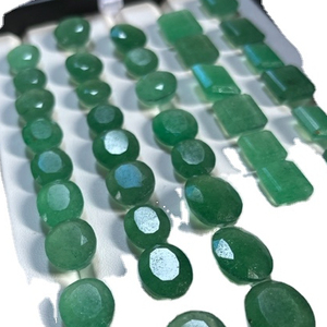 Cabujón de cuarzo fresa Natural de calidad AAA, piedra Natural verde suelta, juego de Color hecho a mano en forma de tamaño mixto tratado térmicamente - Product Image 1