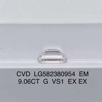 D'VINS JEWELS Diamants en vrac cultivés en laboratoire en gros 5,0 carats taille émeraude brillant VS1 E DIA-01 certifiés pour la fabrication de bijoux
