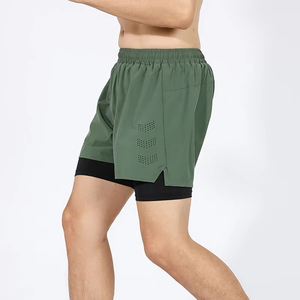 Manufacturer Custom Team Logo High Quality Polyester Sublimation New Printed Comfort Double <b>Layer</b> Men Mesh Shorts for Men - Product Image 6