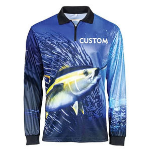 Nuevo Polo de Pesca Personalizado con Logotipo Impreso, Patrón Sólido, UPF 50+, Impermeable, Talla Grande, Secado Rápido, Sublimado, Transpirable, 100% Poliéster - Product Image 6