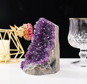 Natural Amethyst <b>Crystal</b> <b>Cluster</b> Raw Stone Home Decoration Collection Purple Mineral Rock Specimen - Product Image 2