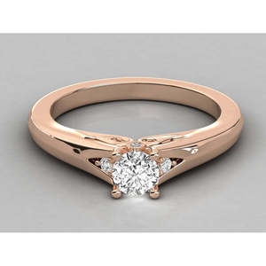 Bague solitaire en or 9 carats pour femmes, diamant cultivé en laboratoire, élégante et luxueuse - Product Image 6